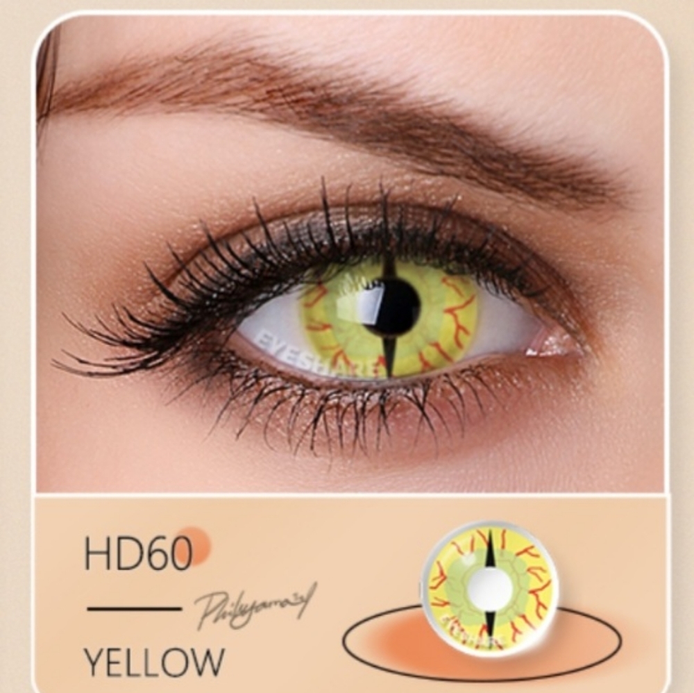 New HD-60 YELLOW Halloween Contact Eyewear SALE$$